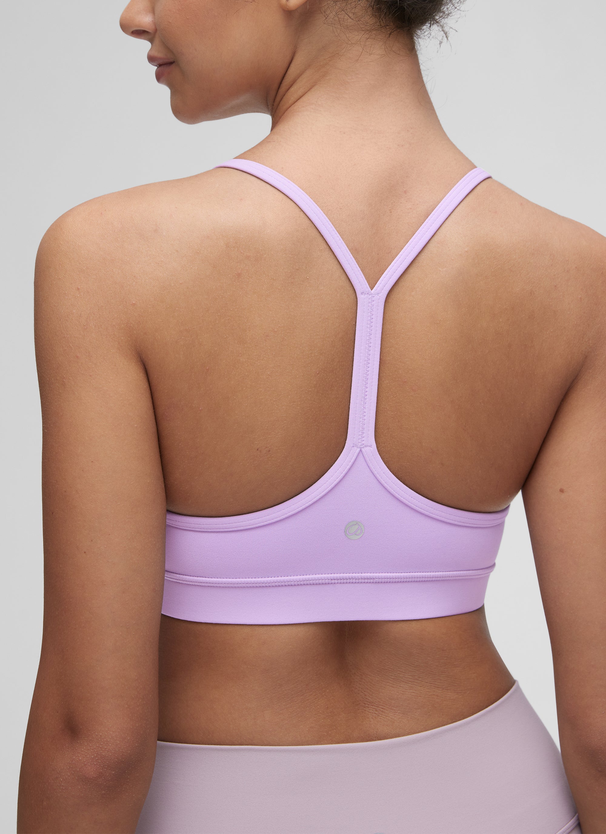 CRZ YOGA Women's Yoga Light Support Butterluxe Sports Bra Y back Elfin Purple