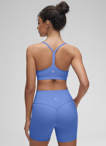 CRZ YOGA Women's Yoga Light Support Butterluxe Sports Bra Y back Wild Indigo
