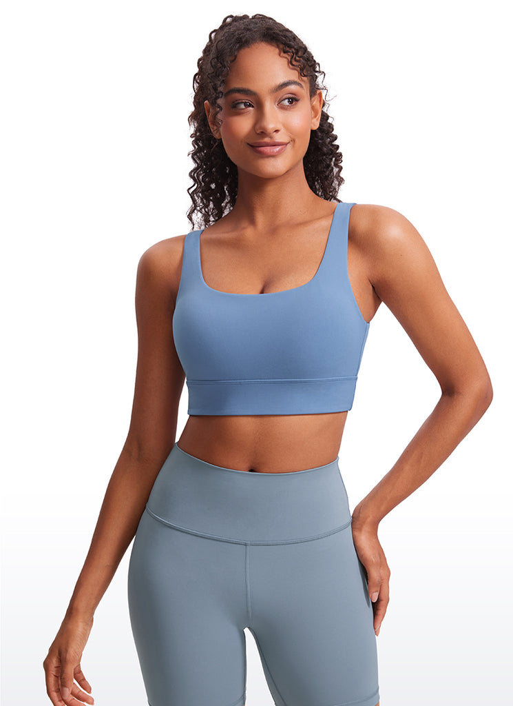 CRZ YOGA Women's Yoga Low Support Butterluxe Sport Bra U Back Longline Strawberry Pink