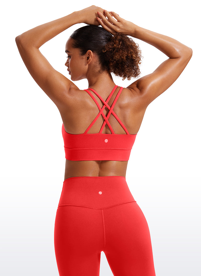 Butterluxe Molded Cups Sports Bra Criss Cross