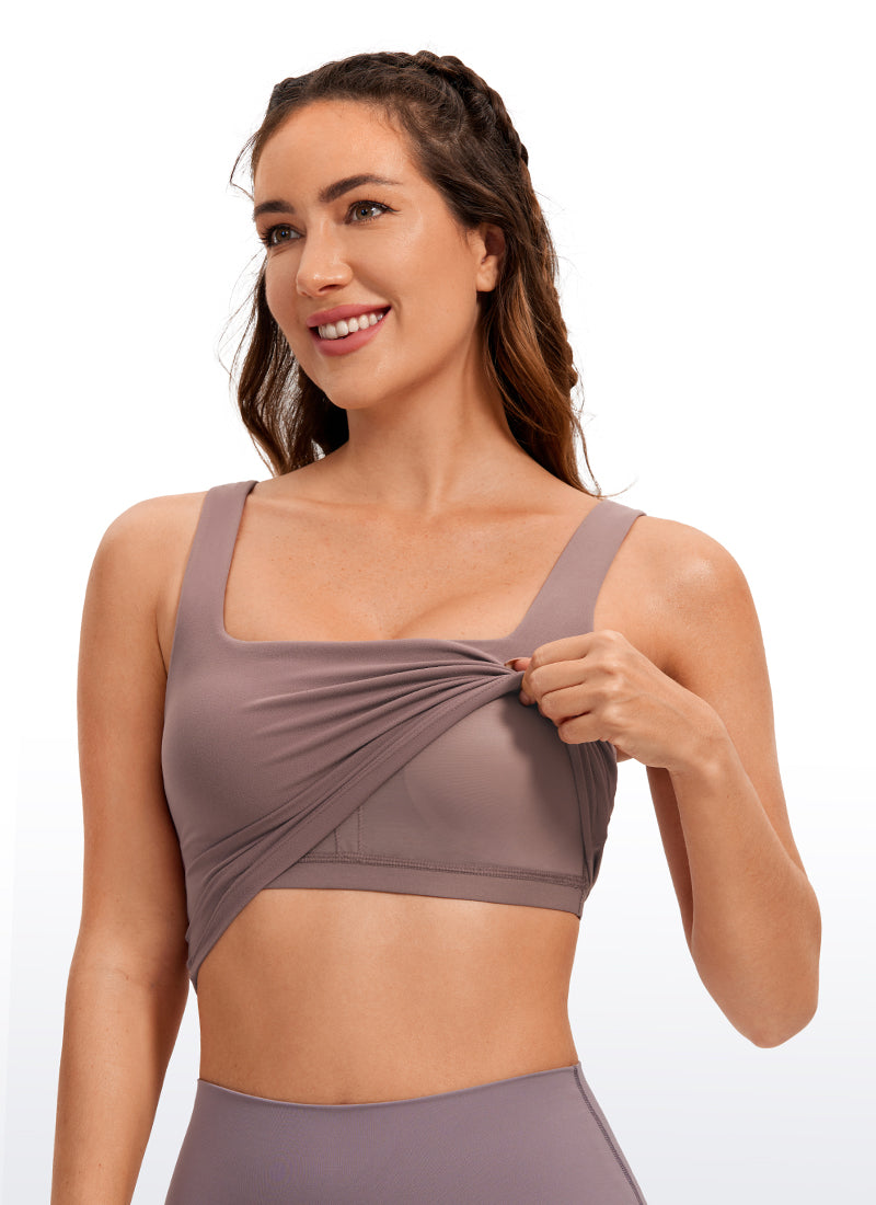 Butterluxe Square Neck Build-in Bra Tanks