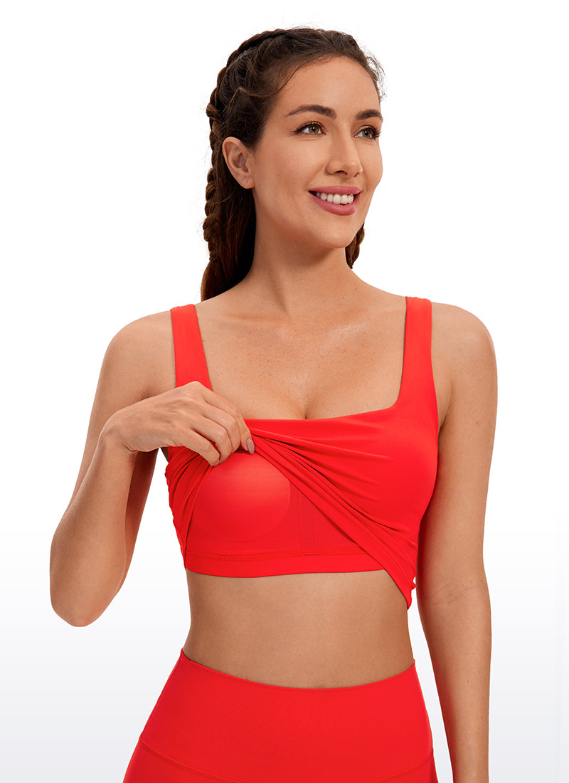 Butterluxe Square Neck Build-in Bra Tanks