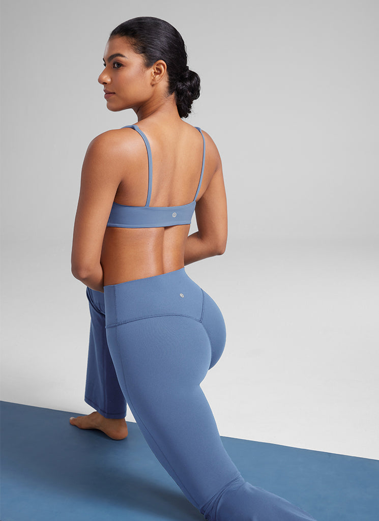 CRZ YOGA Women Butterluxe Square Neck Cami Padded Mini Bra Cascadia Green