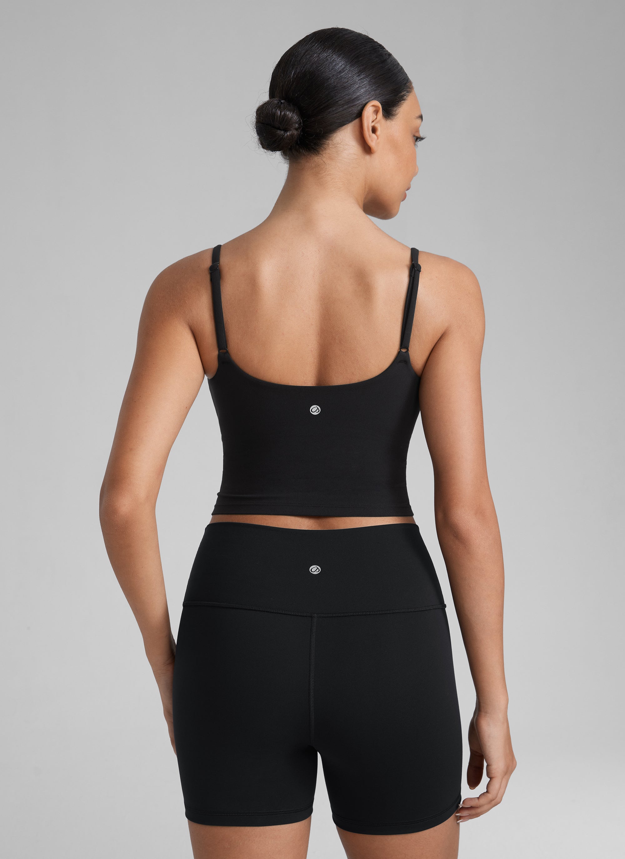 CRZ YOGA Womens Butterlift Scoop Neck U Back Yoga Longline Sports Bra True Navy