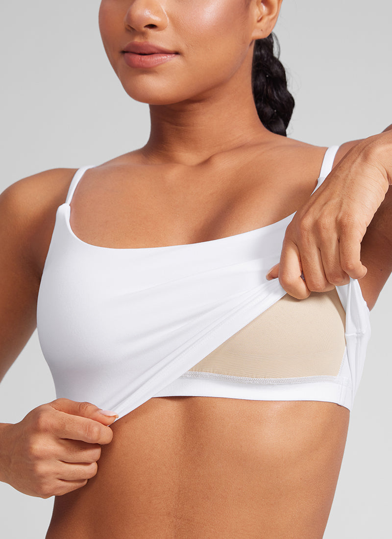 Butterlift Scoop Neck Cropped Build-in Bra Tanks