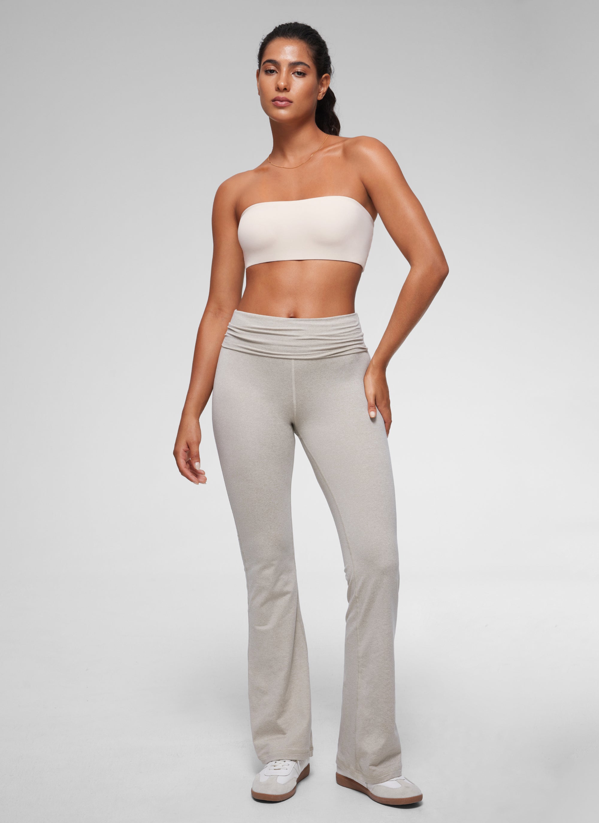 CRZ YOGA Women Softhold Double Lined Strapless Wireless  Bralettes Milky White