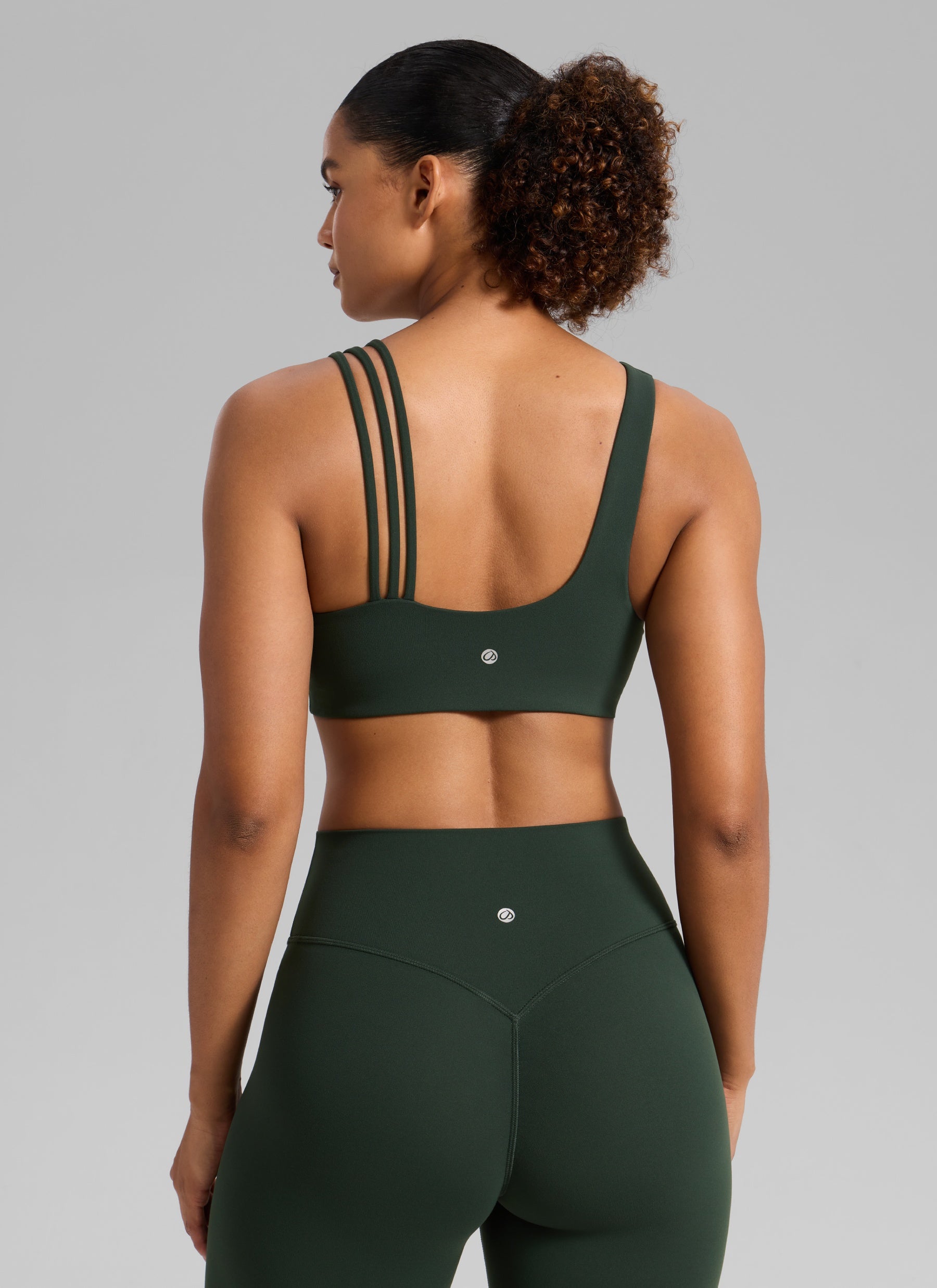 Women's Butterlift® Yoga Asymmetric Straps Sports Bra Medium Support Legend Green