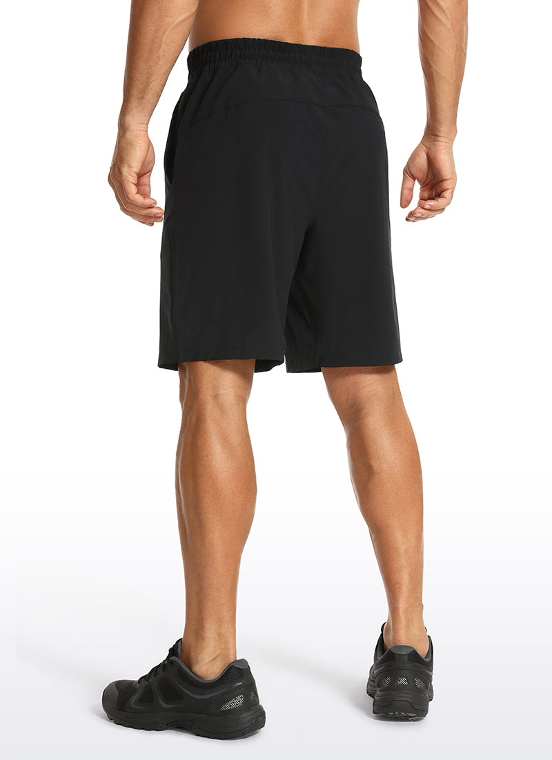 Feathery-Fit Athletic Shorts 9''- Lined