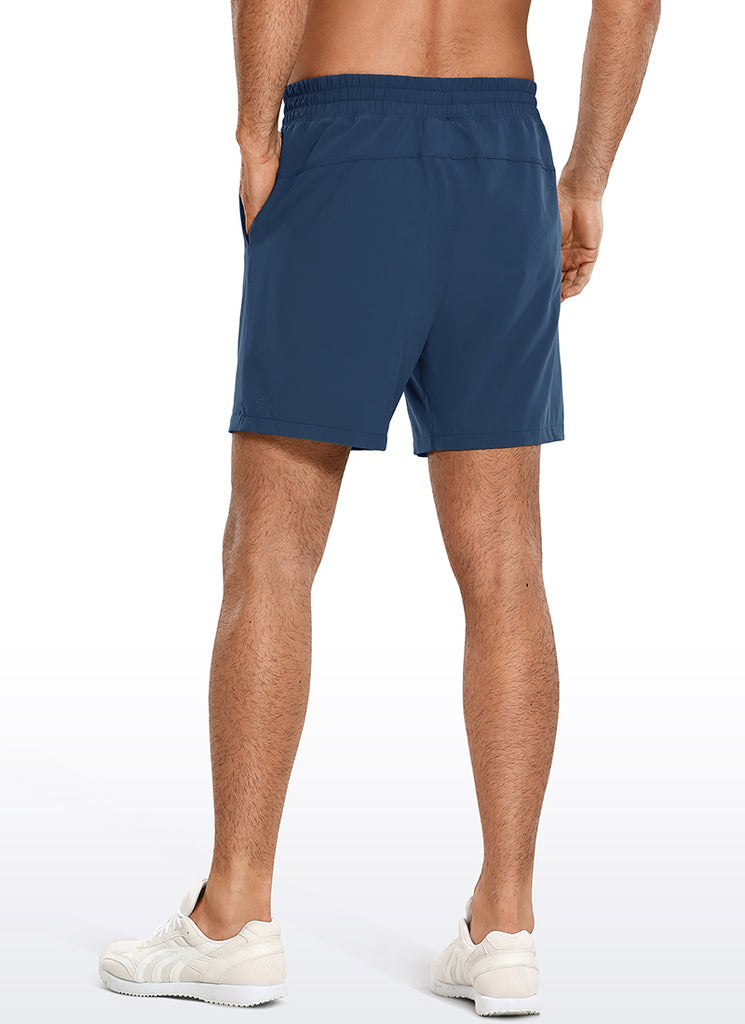 CRZ YOGA Men's Train Run Classic Fit Feathery-Fit Lined Shorts 7'' True Navy