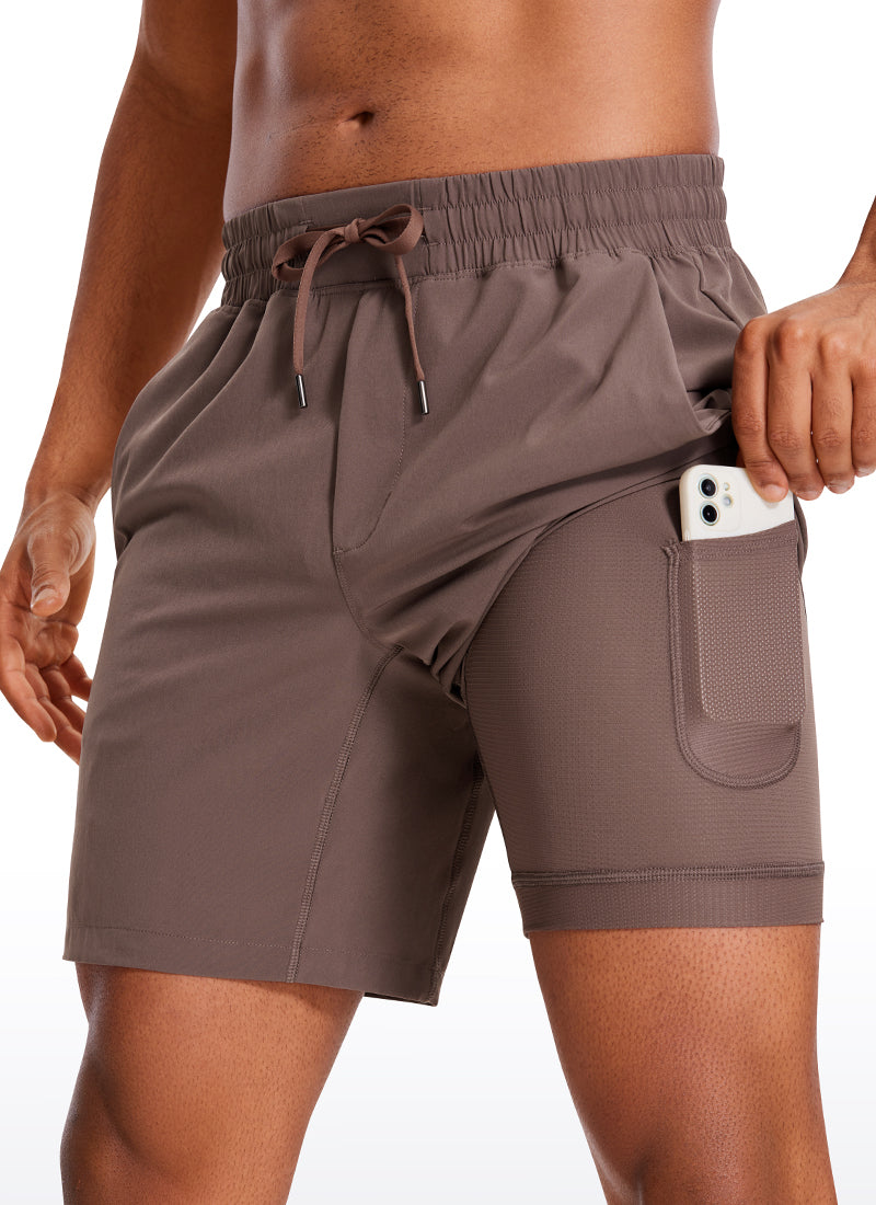 Feathery-Fit Athletic Shorts 7''- Lined