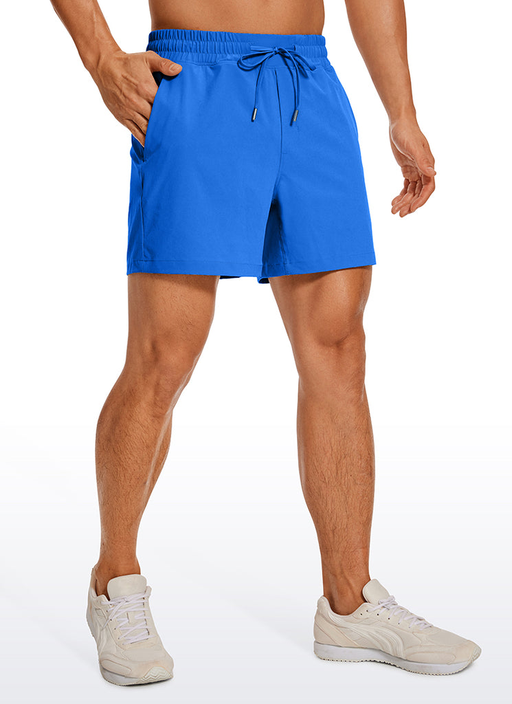 CRZ YOGA Men's Running Feathery-Fit Workout Linerless Shorts 5'' Deep Red