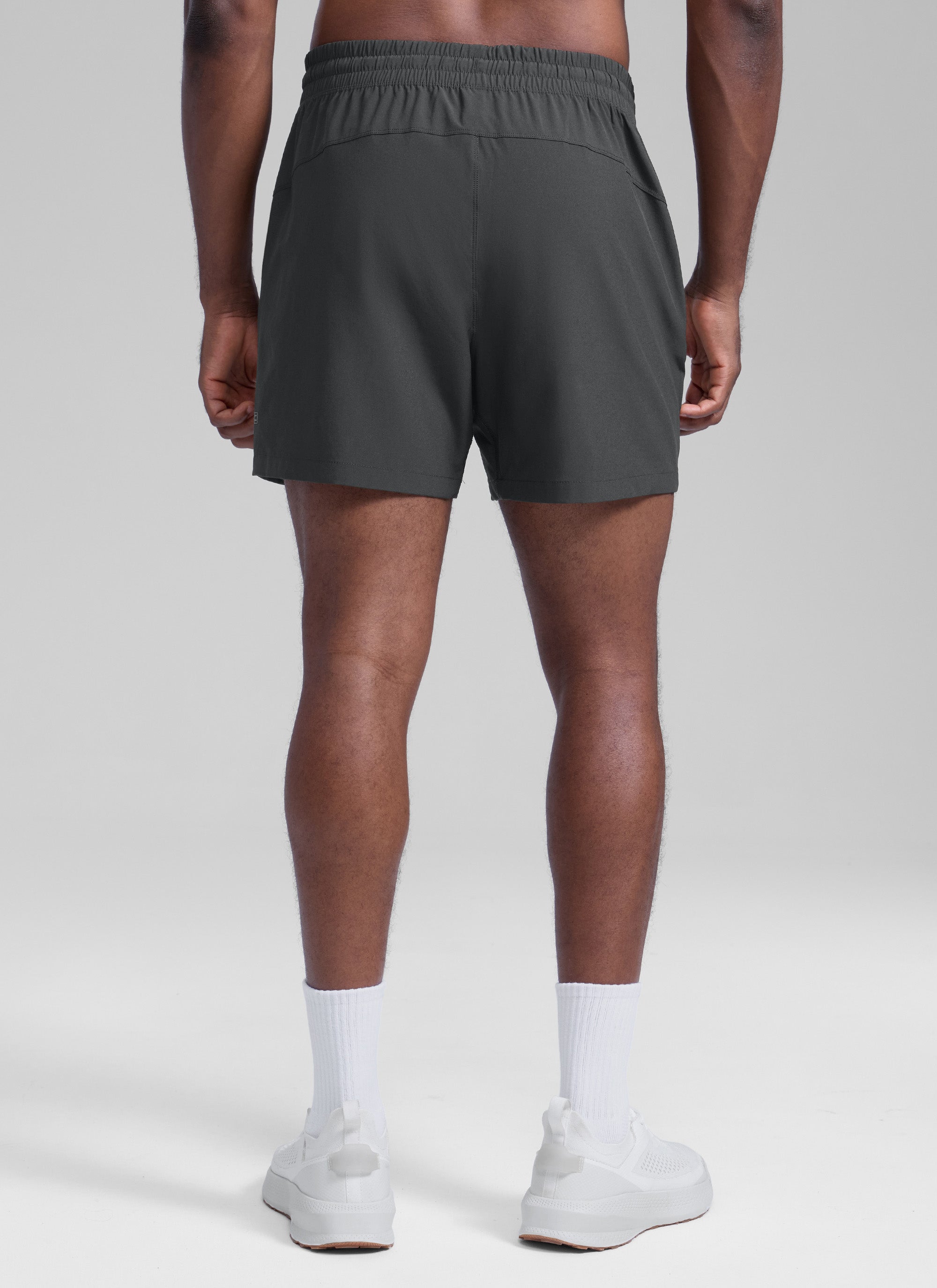 CRZ YOGA Men's Running Feathery-Fit Workout Linerless Shorts 5'' Ink Gray