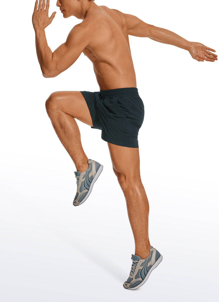 CRZ YOGA Men's Running Feathery-Fit Workout Linerless Shorts 5'' Mauve