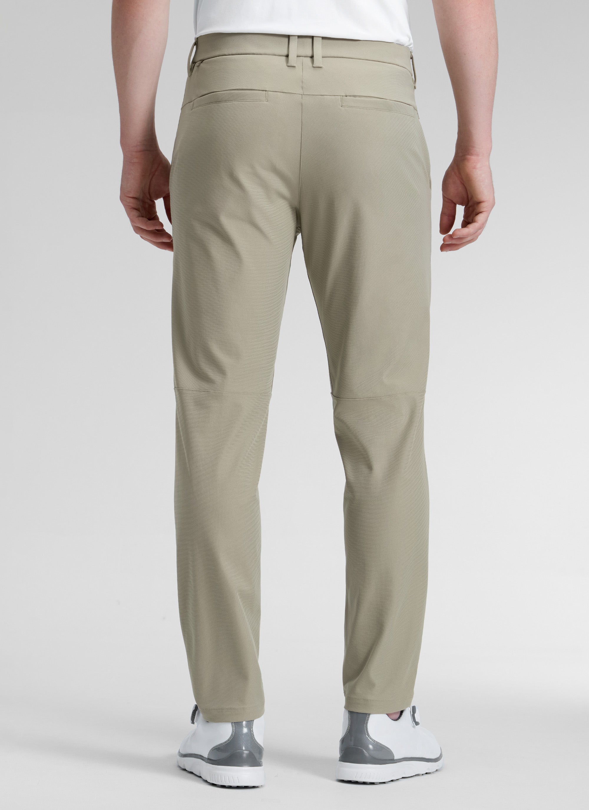 CRZ YOGA Mens Work Classic Fit All-Day Comfort Golf Pants Pockets 30'' Khaki Sand
