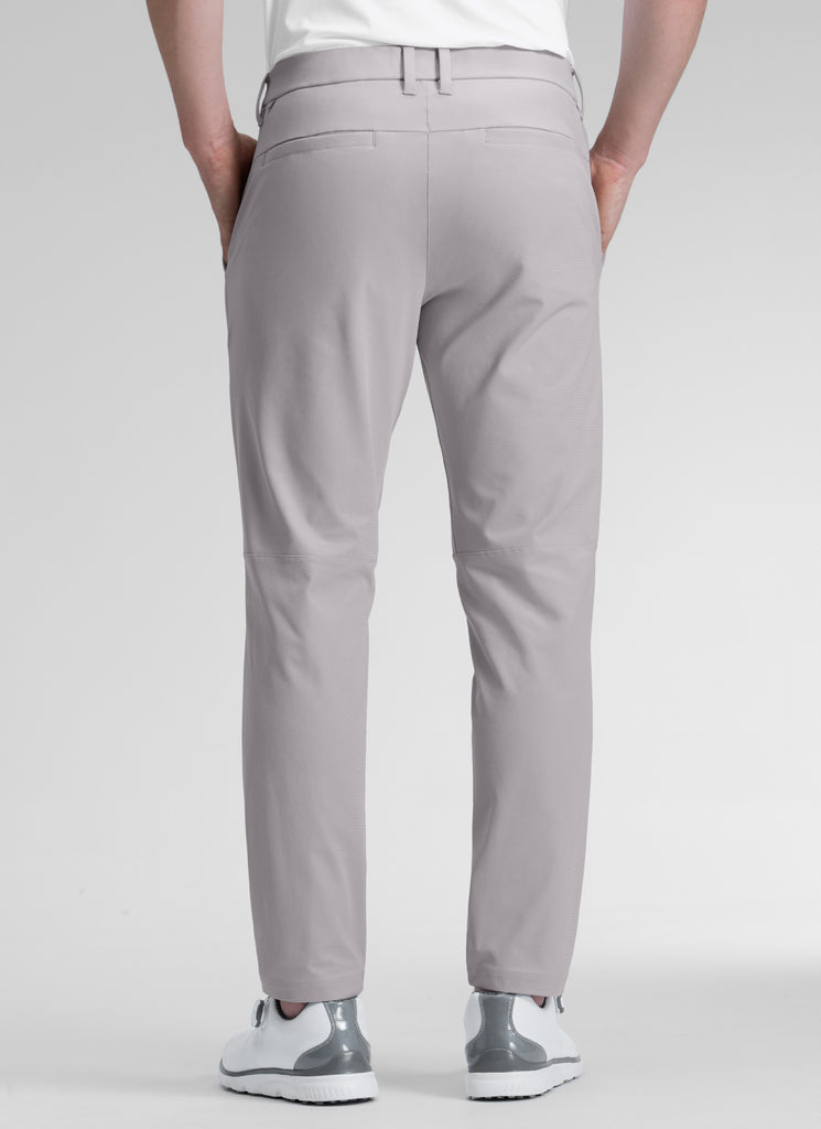 CRZ YOGA Mens Work Classic Fit All-Day Comfort Golf Pants Pockets 30'' Gull Gray