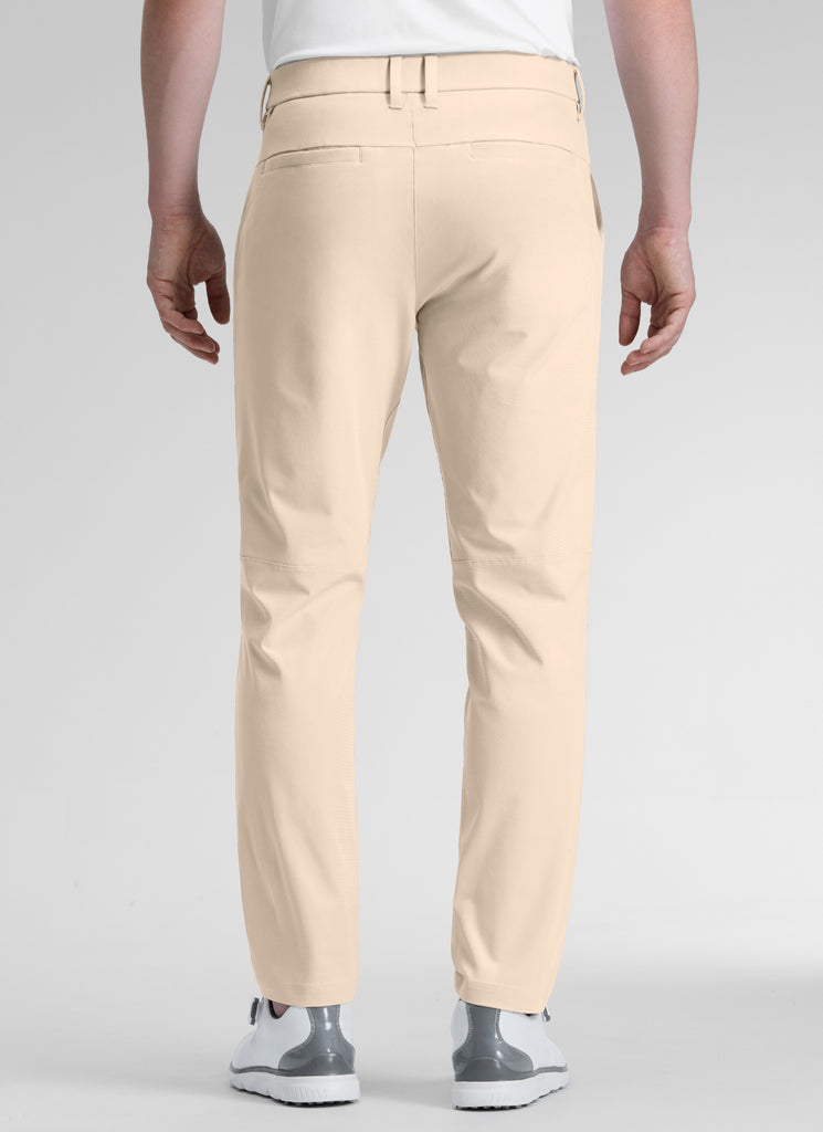 CRZ YOGA Mens Work Classic Fit All-Day Comfort Golf Pants Pockets 30'' Raw Linen