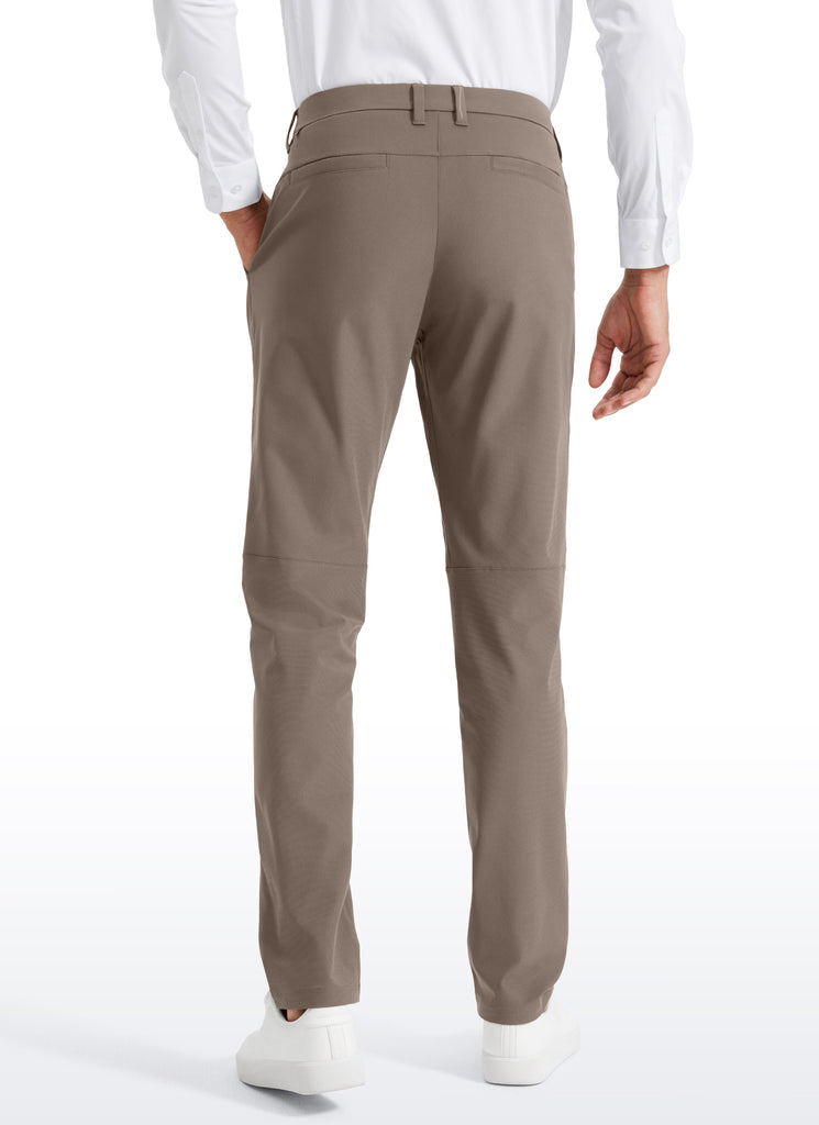 CRZ YOGA Mens Work Classic Fit All-Day Comfort Golf Pants Pockets 32'' Gull Gray