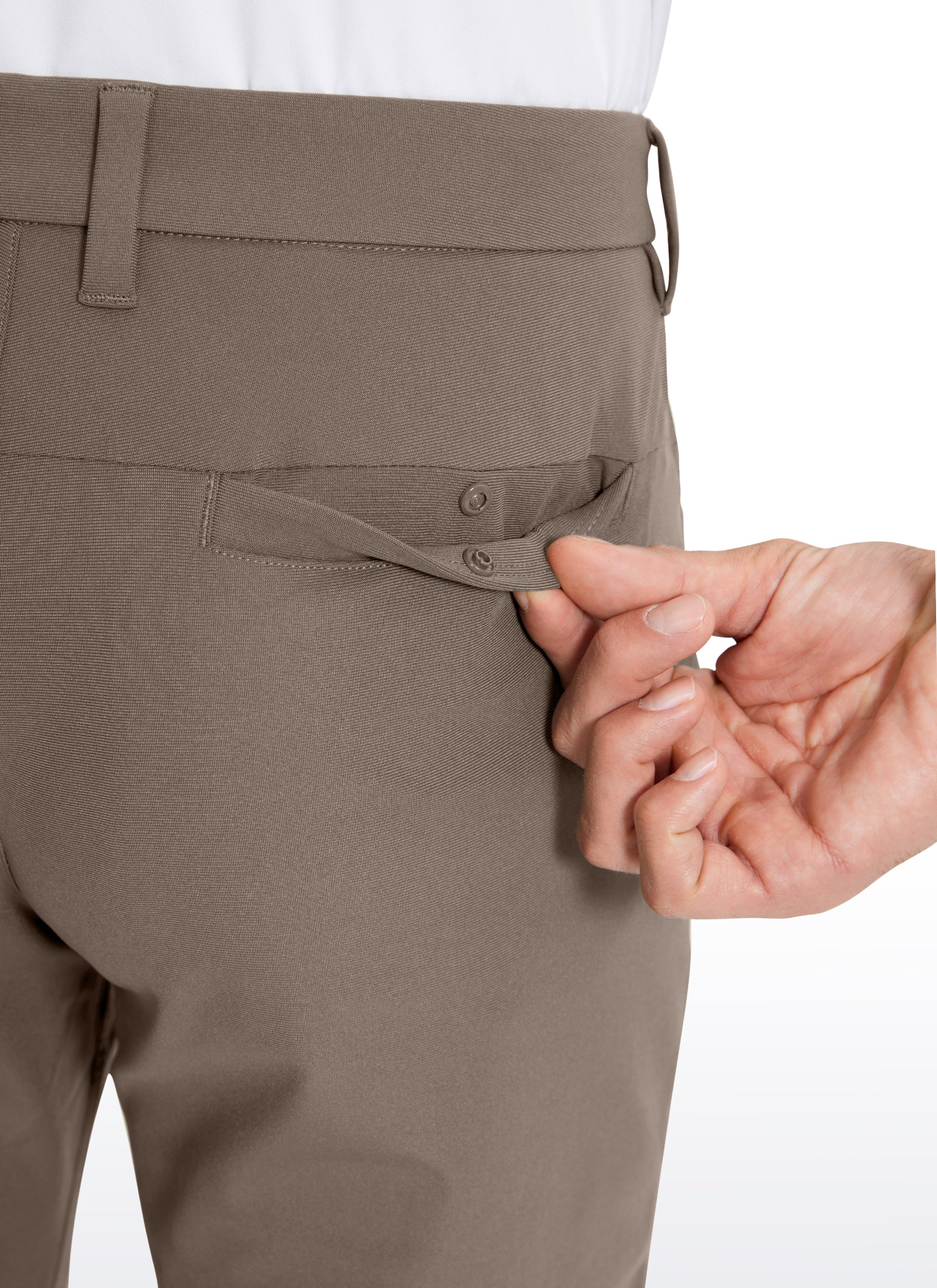 CRZ YOGA Mens Work Classic Fit All-Day Comfort Golf Pants Pockets 32'' Gull Gray