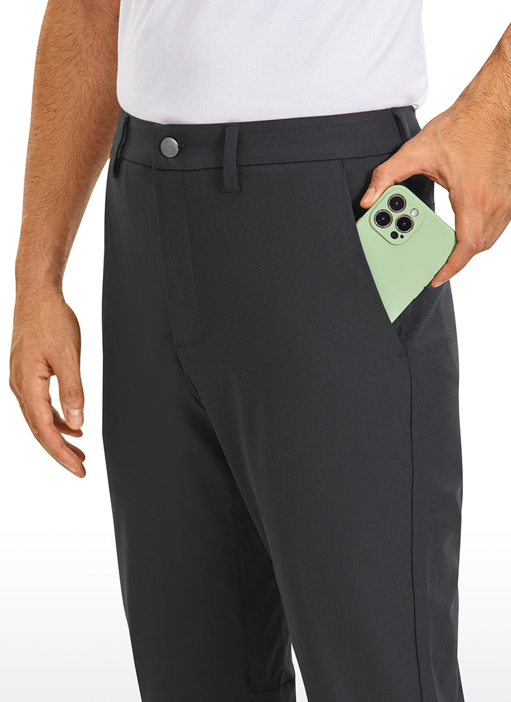 CRZ YOGA Mens Work Classic Fit All-Day Comfort Golf Pants Pockets 34'' Gull Gray