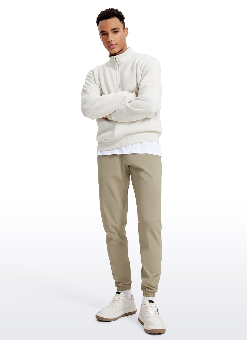 CRZ YOGA Men's Run Slim Fit On the Travel Joggers 30''- Ankle Zipper Cliff Ash