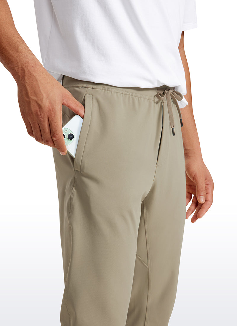 CRZ YOGA Men's Run Slim Fit On the Travel Joggers 30''- Ankle Zipper Cliff Ash