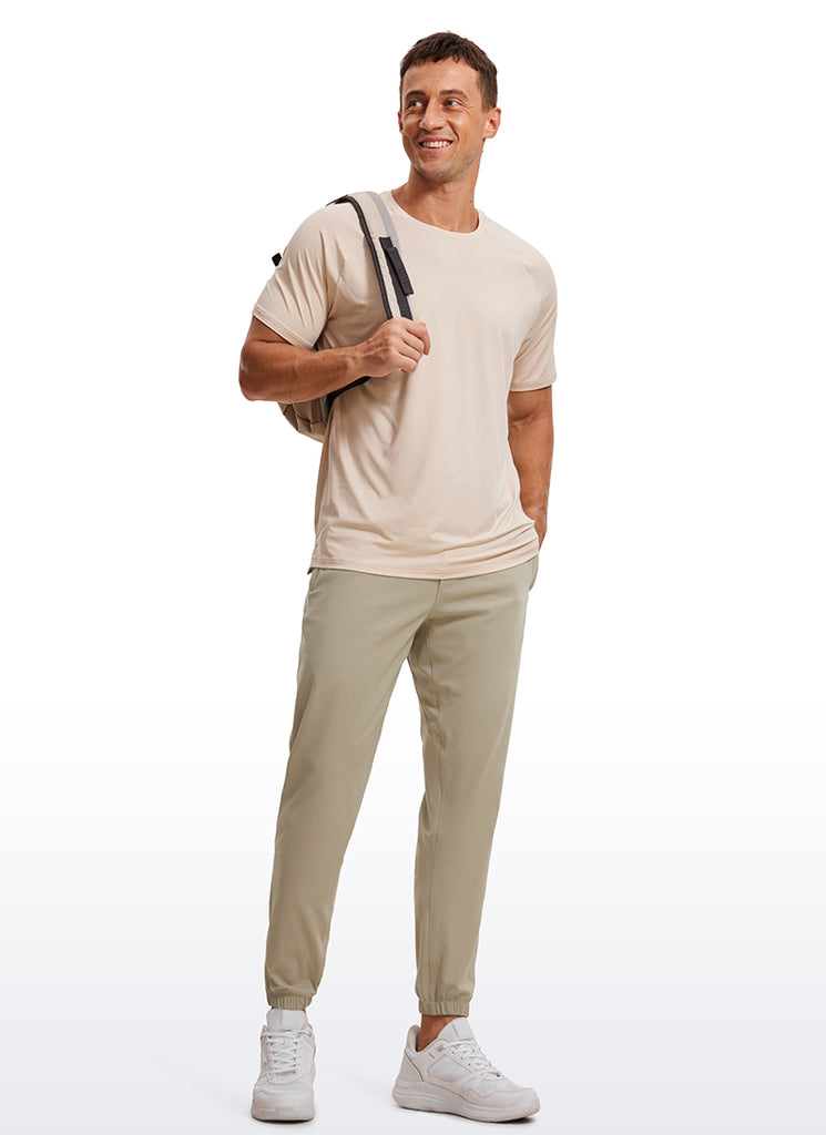 CRZ YOGA Men's Run Slim Fit On the Travel Joggers 32''- Ankle Zipper Ink Gray