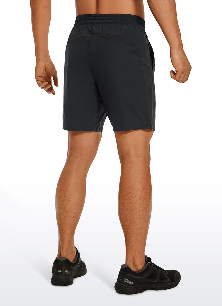 CRZ YOGA Men's Running Ultra-Light Linerless Shorts 7'' Black