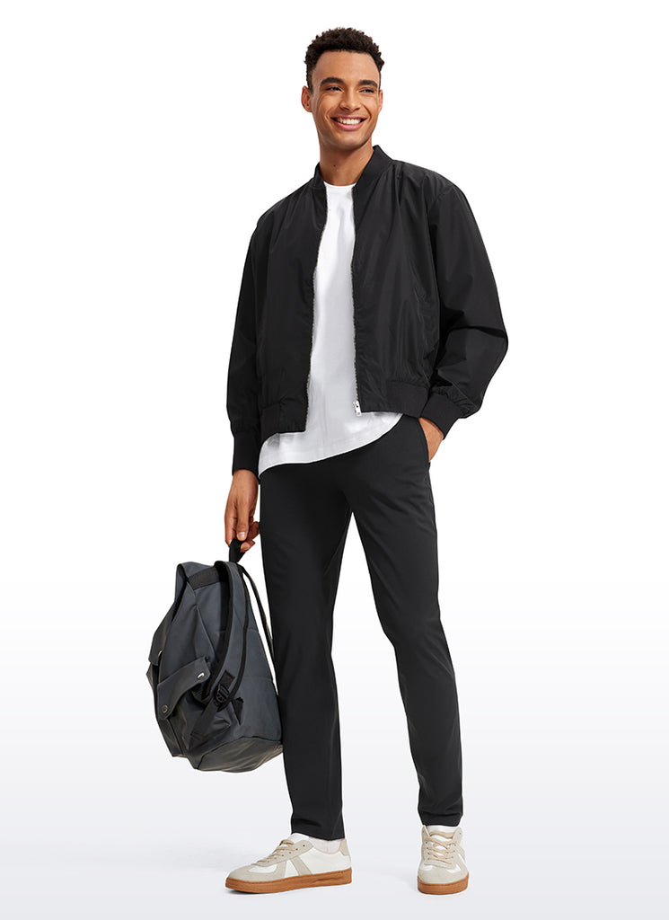 CRZ YOGA Men's Train Relaxed Fit On the Travel Pants 30'' Black