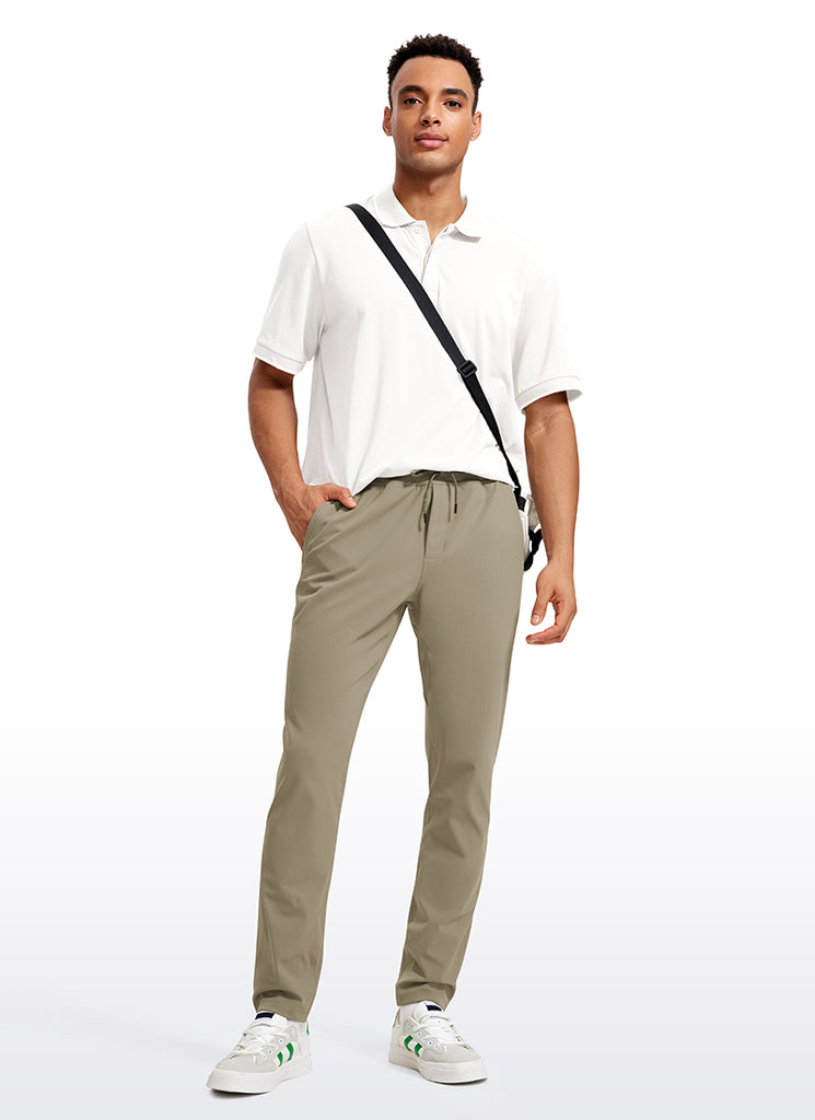 CRZ YOGA Men's Train Relaxed Fit On the Travel Pants 30'' Khali Barley