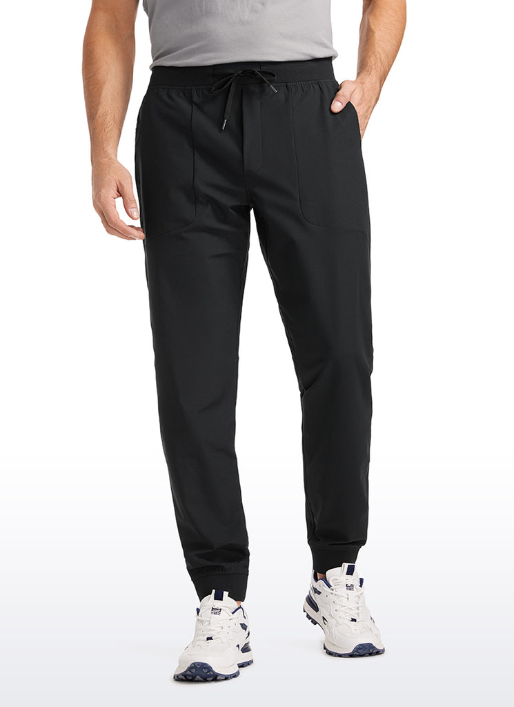 CRZ YOGA Mens Work Slim Fit All-Day Comfort Golf Joggers 30'' Black