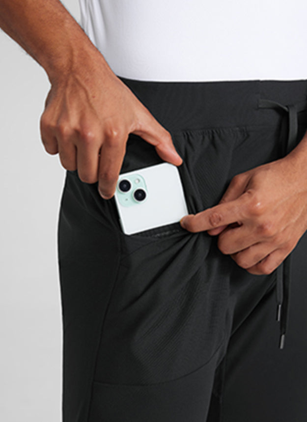 CRZ YOGA Men All Day Comfy Quick Dry with Pockets Golf Pants 31'' Black