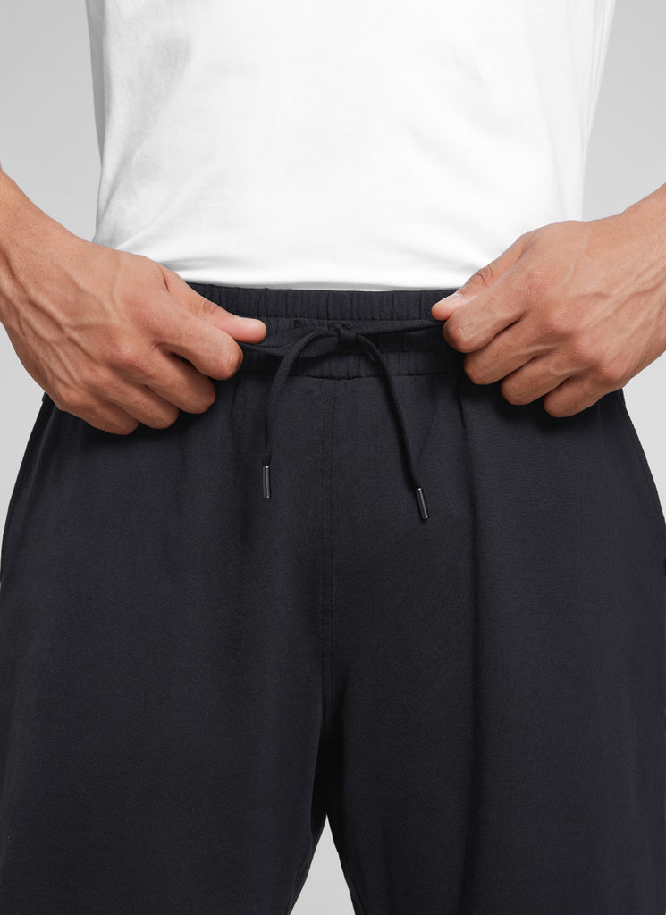 CRZ YOGA Men's Casual Lightweight Sweat Shorts with Pockets Black