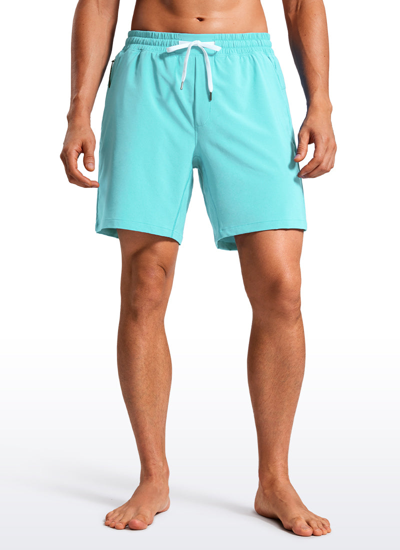 Feathery-Fit Swim Trunks 7'' with Zipper Pockets