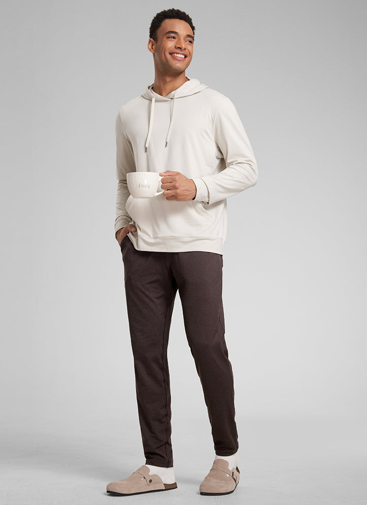 CRZ YOGA Mens' Open Bottom Lightweight Sweatpants 30" with Pockets Navy