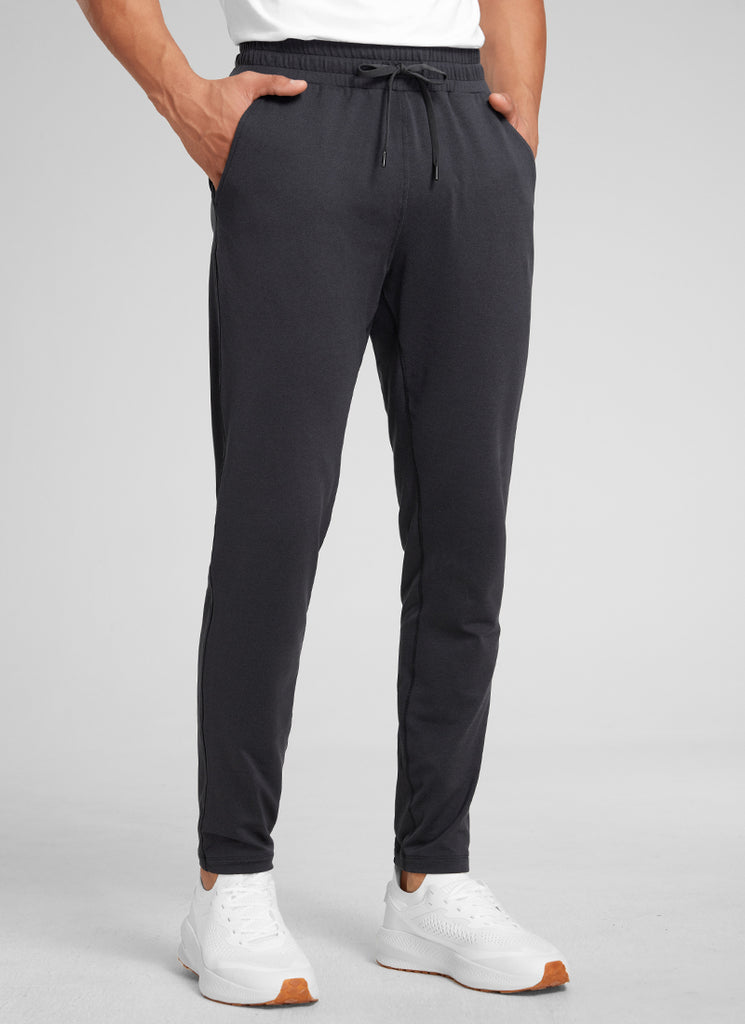 CRZ YOGA Mens' Open Bottom Lightweight Sweatpants 30" with Pockets Ink Gray