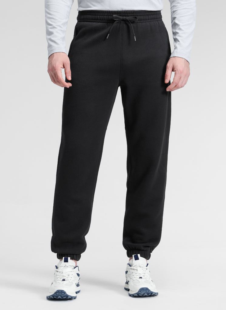 CRZ YOGA Mens Classic Fit Zipper Pockets Sweatpants 30" Black