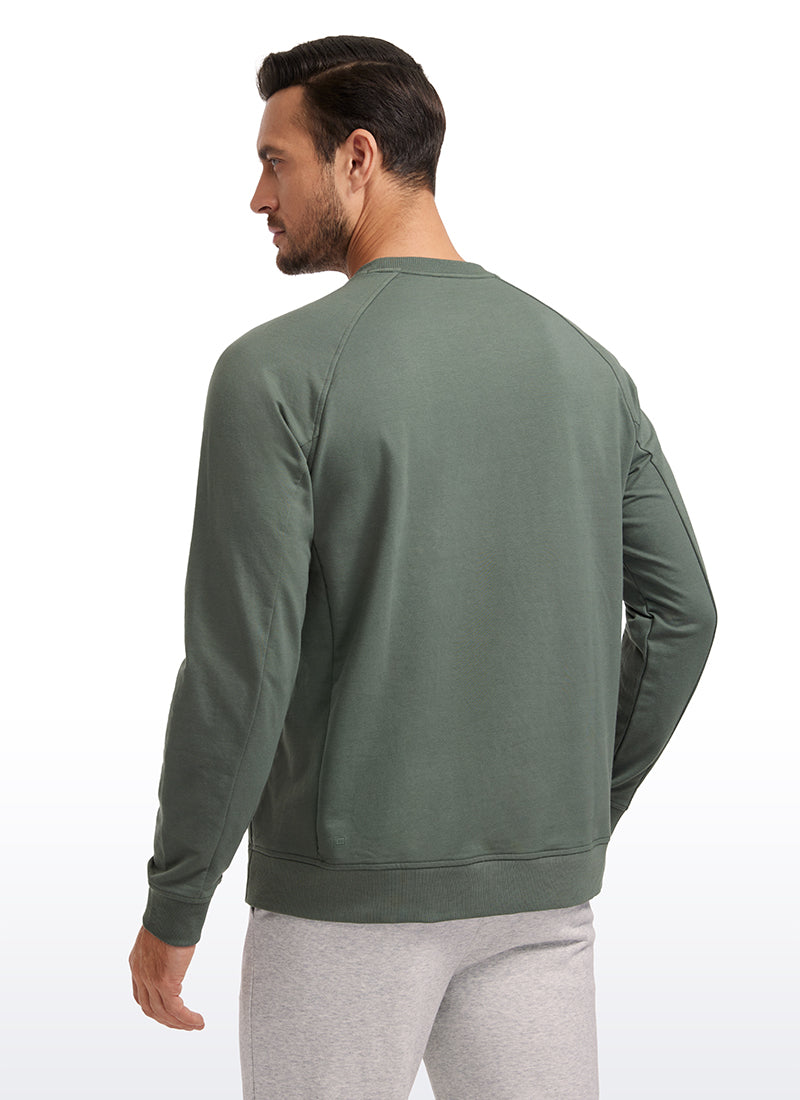 French Terry Pullover Sweatshirts with Zip Pockets