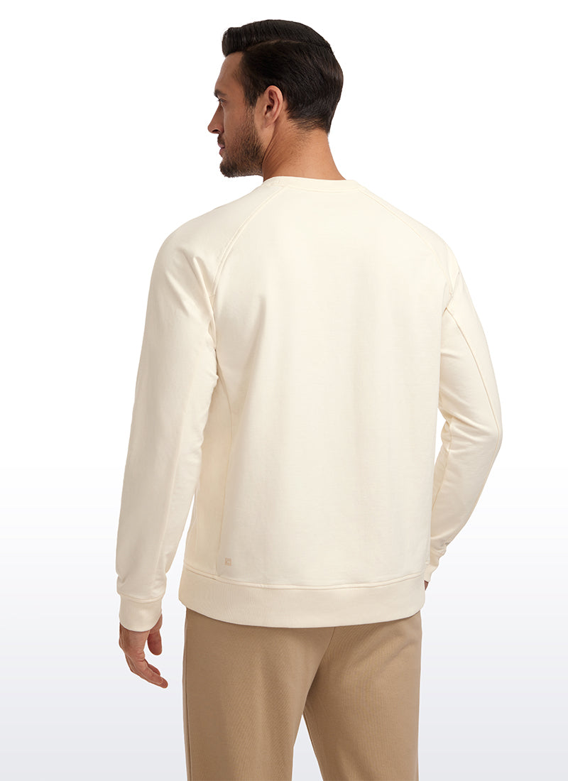 French Terry Pullover Sweatshirts with Zip Pockets