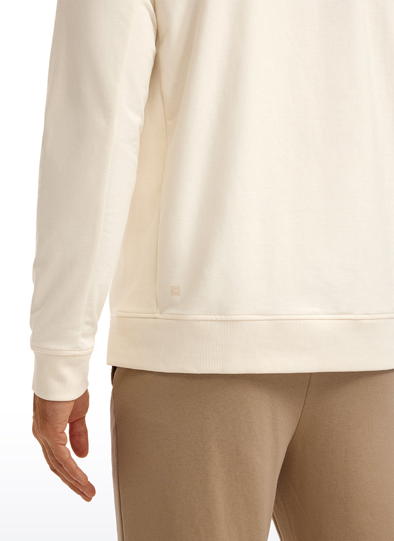 French Terry Pullover Sweatshirts with Zip Pockets