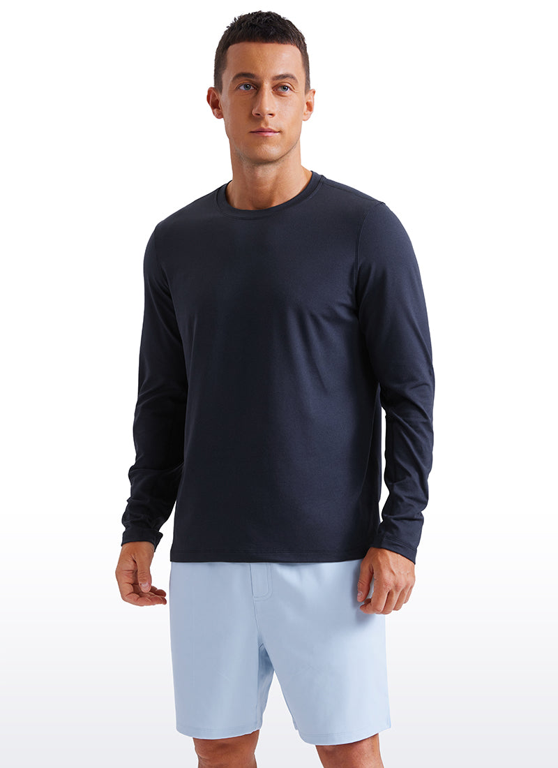 Soft Stretchy Crewneck Long Sleeve Shirts