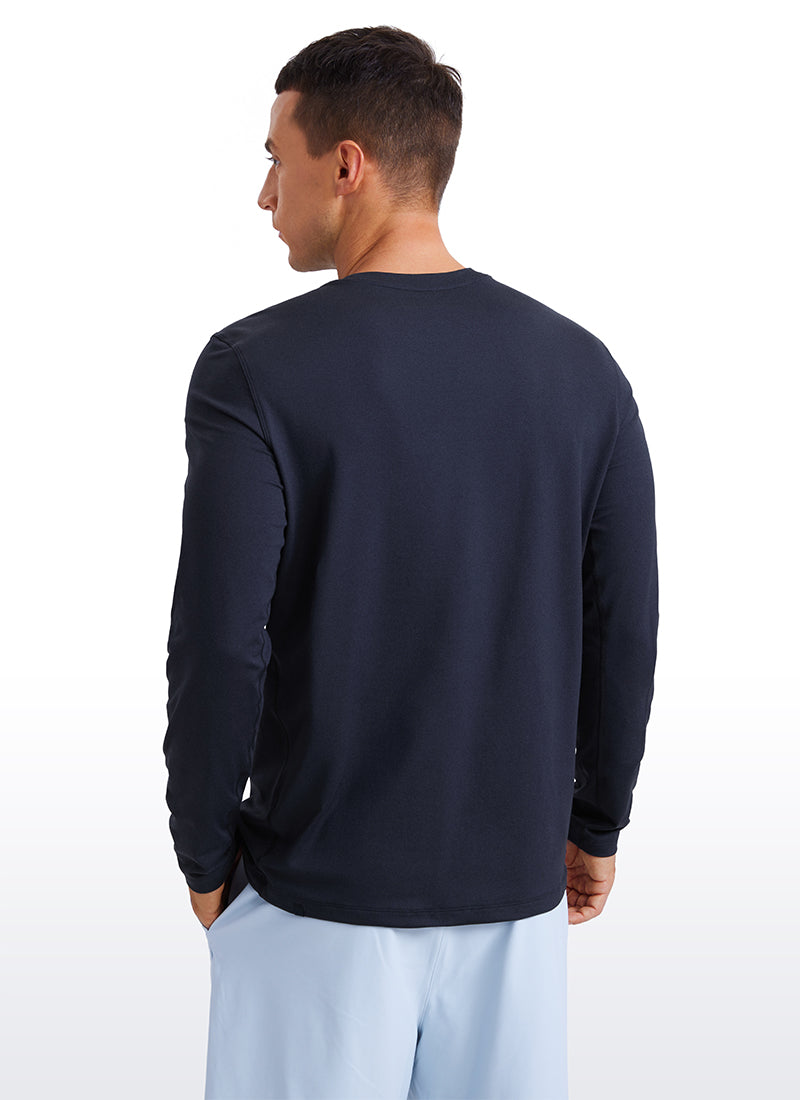 Soft Stretchy Crewneck Long Sleeve Shirts