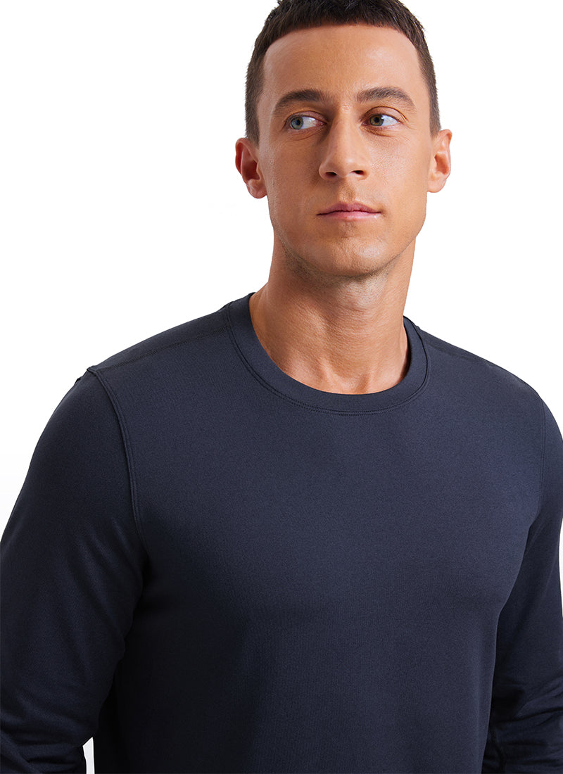 Soft Stretchy Crewneck Long Sleeve Shirts