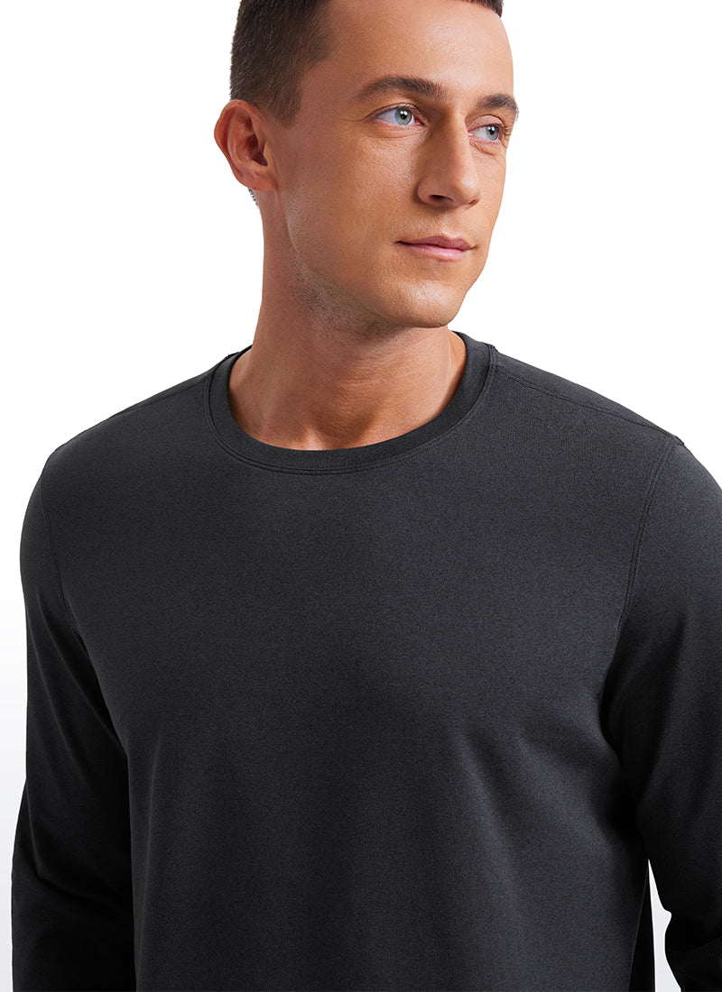 Soft Stretchy Crewneck Long Sleeve Shirts