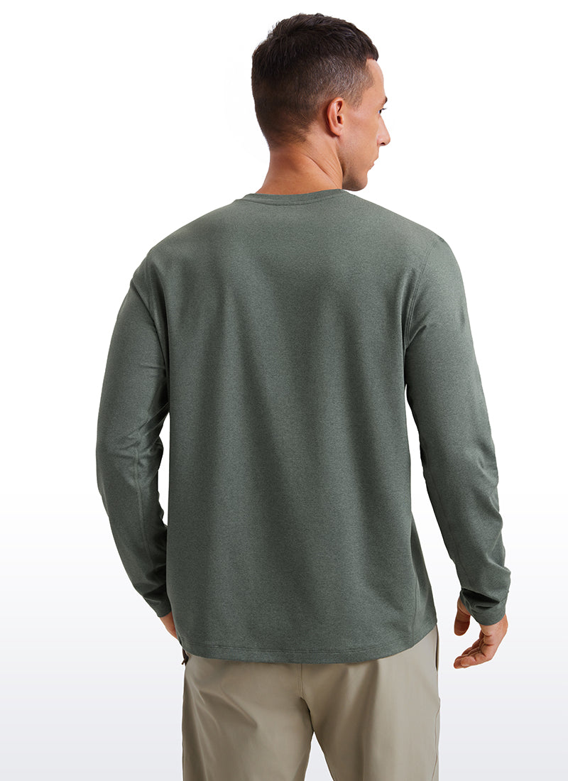 Soft Stretchy Crewneck Long Sleeve Shirts