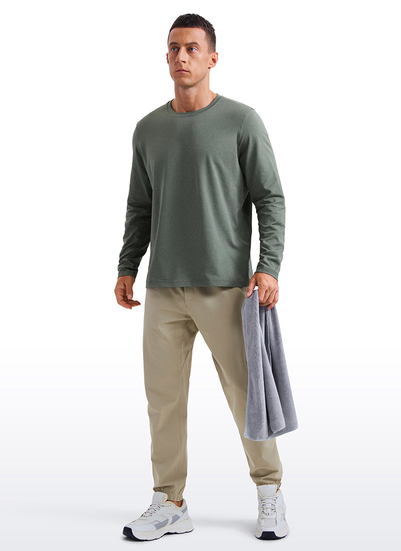 Soft Stretchy Crewneck Long Sleeve Shirts