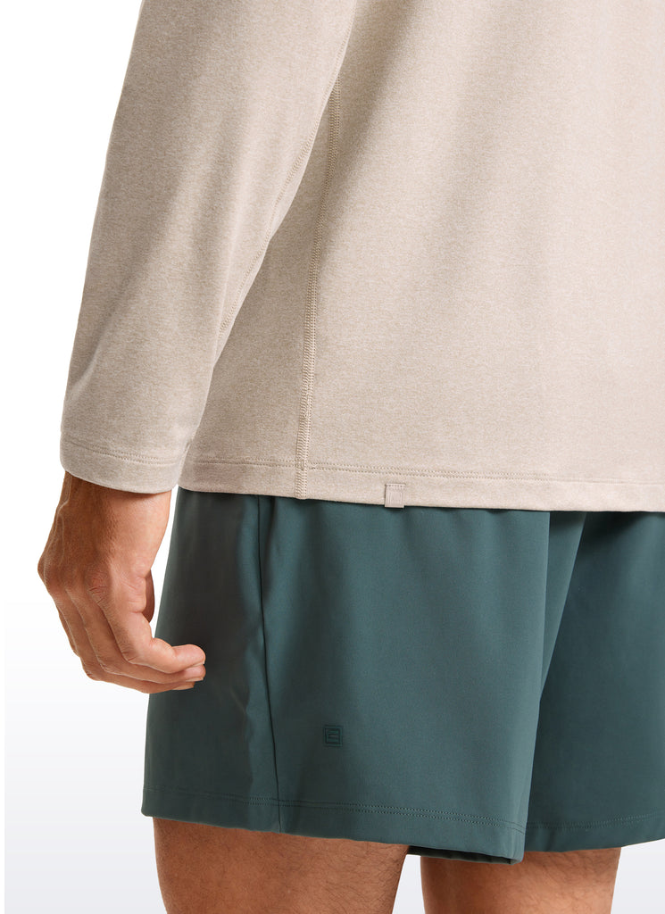 CRZ YOGA Men's Casual Classic Fit Crewneck Sweatshirts Long Sleeves Grey Sage