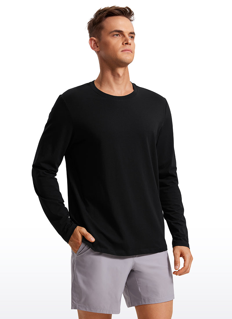 Pima Cotton Pro Long Sleeves Round Neck