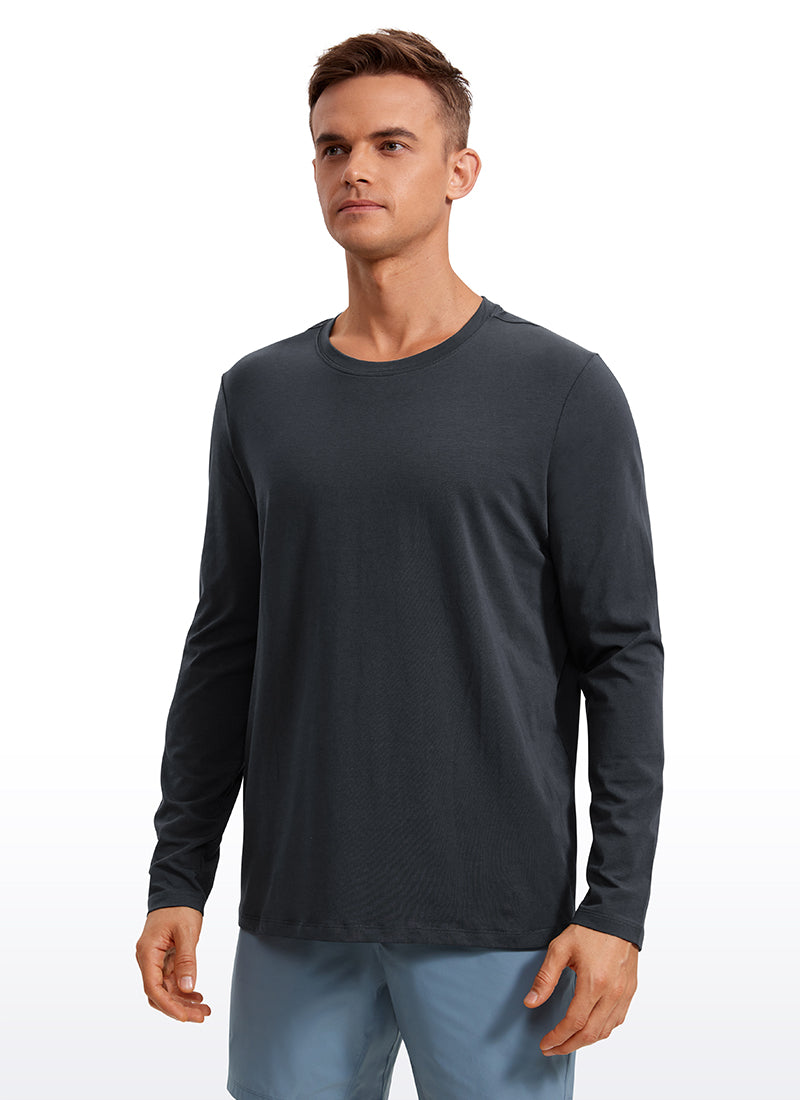 Pima Cotton Pro Long Sleeves Round Neck