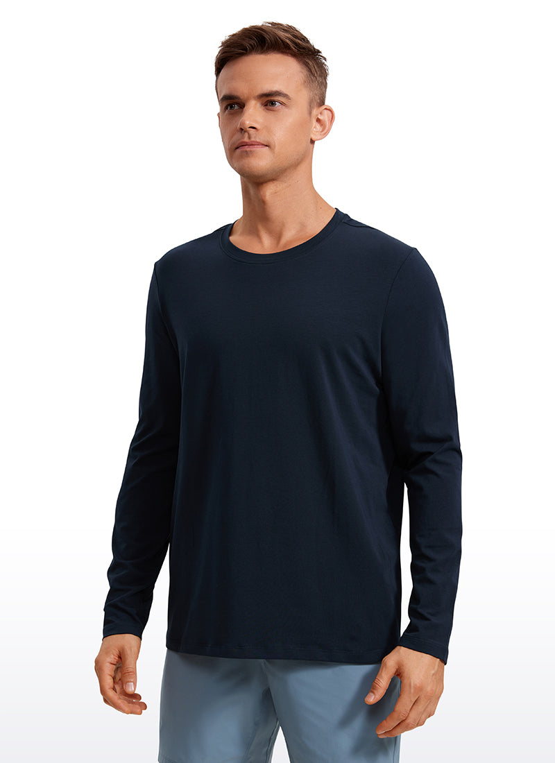 Pima Cotton Pro Long Sleeves Round Neck