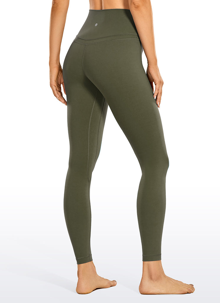 CRZ YOGA Women's Yoga Train High Rise Nakedfeel Leggings 25" 7/8 Pants Olive Green